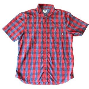 Men’s Vans off the wall, original plaid button-down shirt. Sz:XL